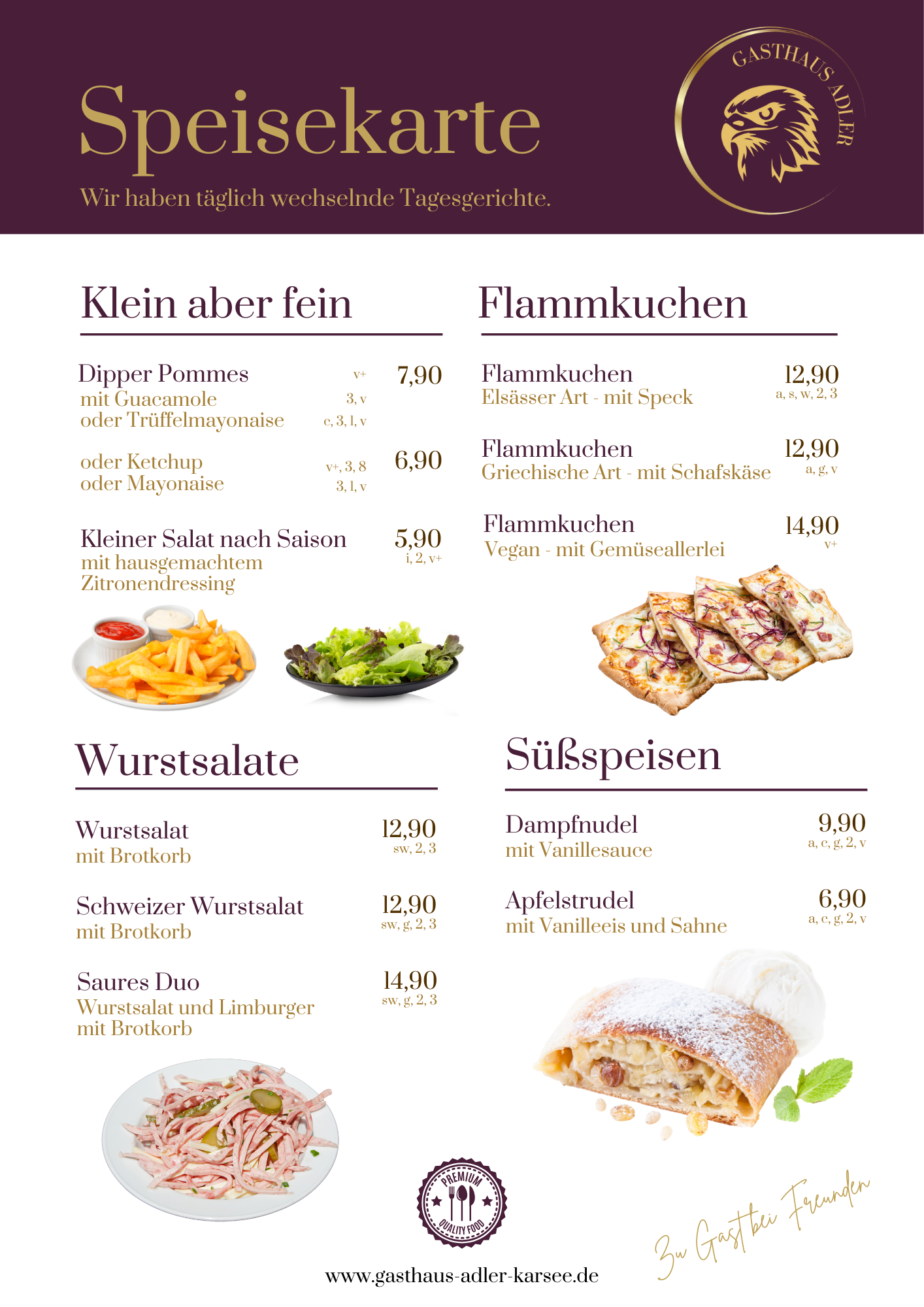 Speisekarte