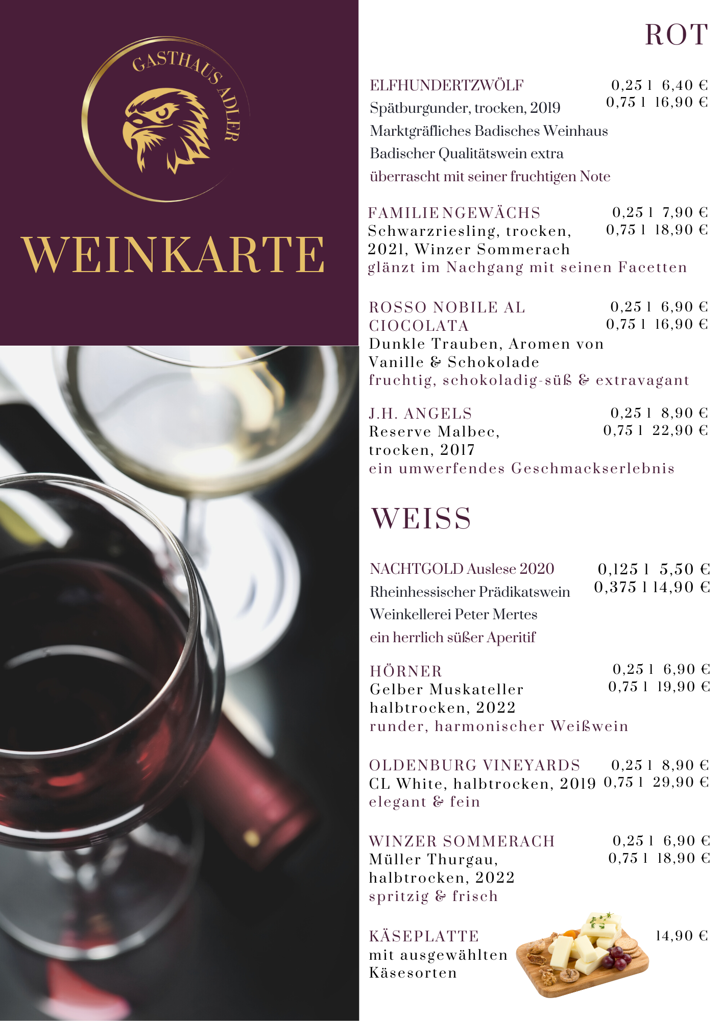 Weinkarte